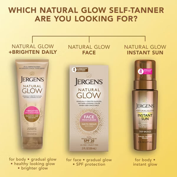 Jergens Natural Glow | Loción autobronceadora hidratante diaria mini