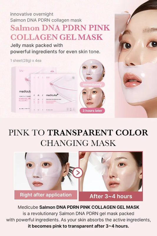 Medicube - Mascarillas Faciales PDRN Pink Collagen Gel Mask