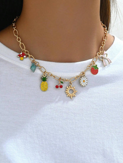 Collar con dijes- Modelo Spring