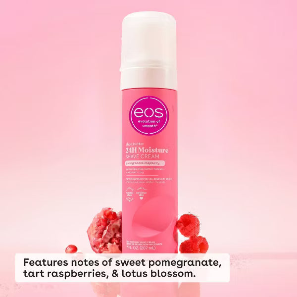 Crema afeitar femenina eos-  Pomegranate Raspberry