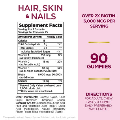 Hair, skin and nails ADVANCE 90 Gummies BIOTINA