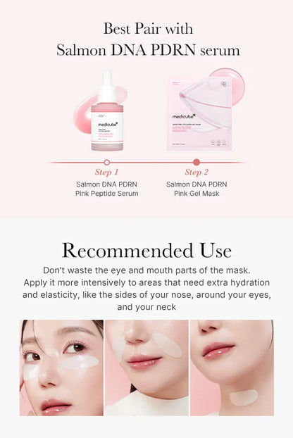 Medicube - Mascarillas Faciales PDRN Pink Collagen Gel Mask