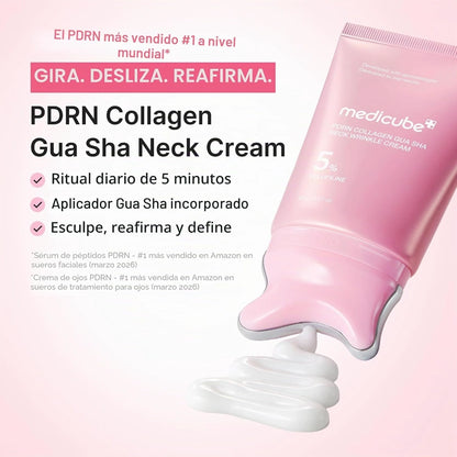 Medicube Crema antiarrugas para el cuello con gua sha de colágeno PDRN