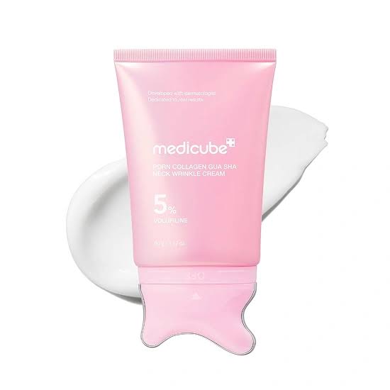 Medicube Crema antiarrugas para el cuello con gua sha de colágeno PDRN